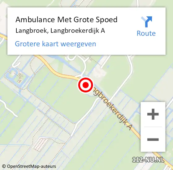 Locatie op kaart van de 112 melding: Ambulance Met Grote Spoed Naar Langbroek, Langbroekerdijk A op 28 maart 2018 15:13