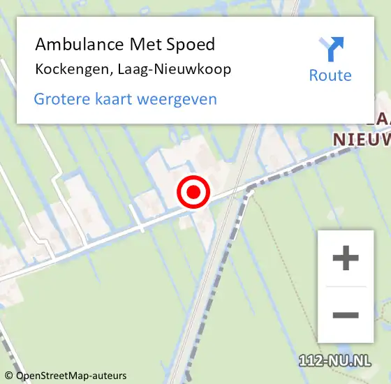 Locatie op kaart van de 112 melding: Ambulance Met Spoed Naar Kockengen, Laag-Nieuwkoop op 28 maart 2018 21:36