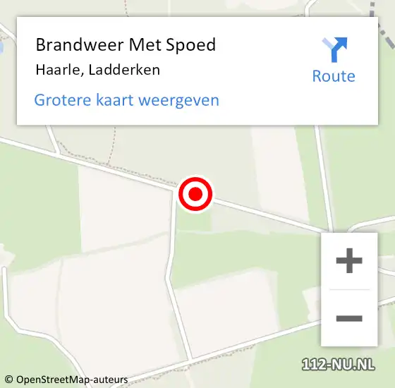 Locatie op kaart van de 112 melding: Brandweer Met Spoed Naar Haarle, Ladderken op 29 maart 2018 00:33