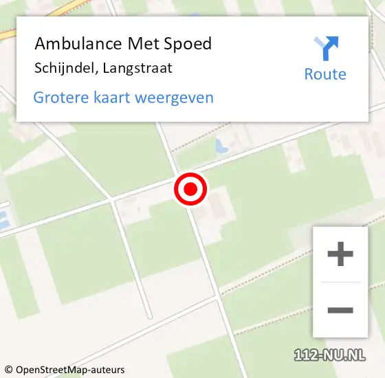 Locatie op kaart van de 112 melding: Ambulance Met Spoed Naar Schijndel, Langstraat op 29 maart 2018 08:26