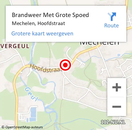 Locatie op kaart van de 112 melding: Brandweer Met Grote Spoed Naar Mechelen, Hoofdstraat op 29 maart 2018 09:12