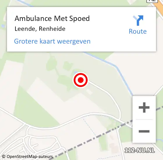 Locatie op kaart van de 112 melding: Ambulance Met Spoed Naar Leende, Renheide op 29 maart 2018 15:29