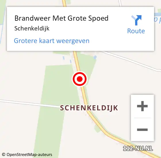 Locatie op kaart van de 112 melding: Brandweer Met Grote Spoed Naar Zuid-Beijerland, Schenkeldijk op 7 september 2013 09:23