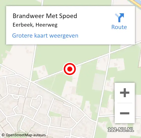 Locatie op kaart van de 112 melding: Brandweer Met Spoed Naar Eerbeek, Heerweg op 29 maart 2018 23:03