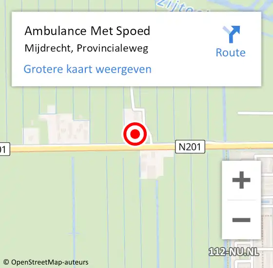 Locatie op kaart van de 112 melding: Ambulance Met Spoed Naar Mijdrecht, Provincialeweg op 31 maart 2018 07:08