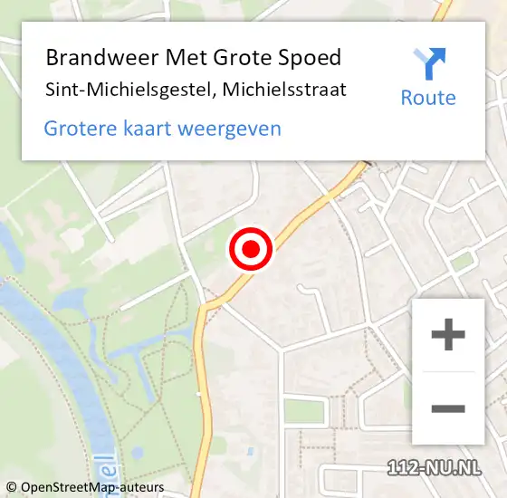 Locatie op kaart van de 112 melding: Brandweer Met Grote Spoed Naar Sint-Michielsgestel, Michielsstraat op 31 maart 2018 10:08