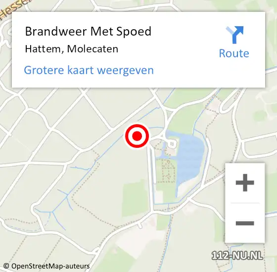 Locatie op kaart van de 112 melding: Brandweer Met Spoed Naar Hattem, Molecaten op 20 februari 2014 18:14