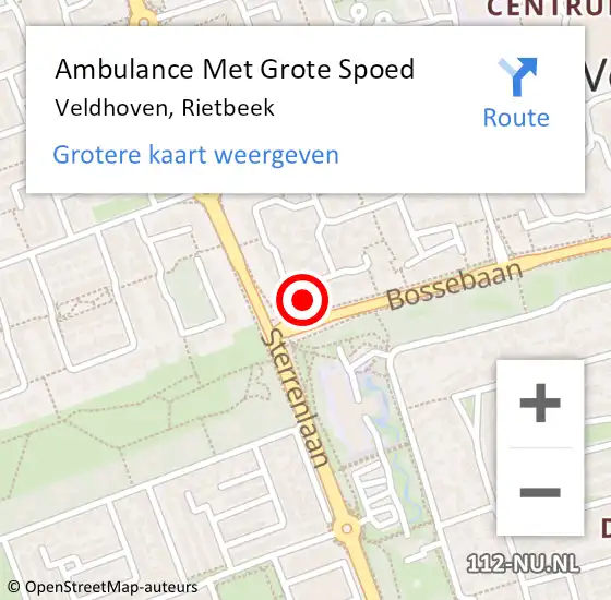 Locatie op kaart van de 112 melding: Ambulance Met Grote Spoed Naar Veldhoven, Rietbeek op 31 maart 2018 17:02