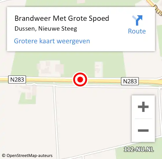 Locatie op kaart van de 112 melding: Brandweer Met Grote Spoed Naar Dussen, Nieuwe Steeg op 31 maart 2018 17:34