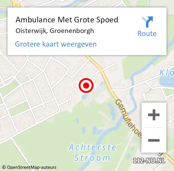 Locatie op kaart van de 112 melding: Ambulance Met Grote Spoed Naar Oisterwijk, Groenenborgh op 31 maart 2018 17:39