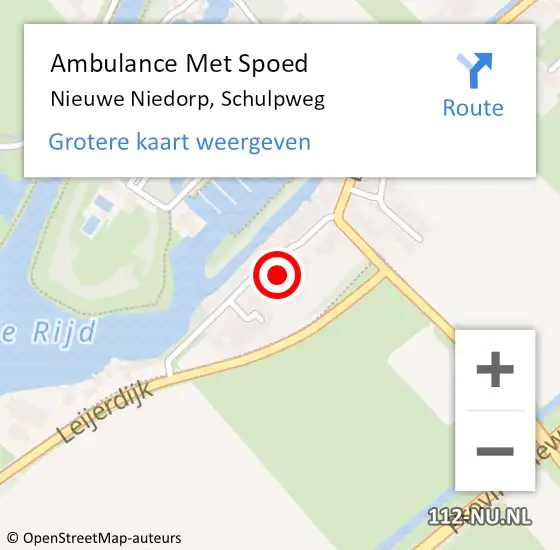 Locatie op kaart van de 112 melding: Ambulance Met Spoed Naar Nieuwe Niedorp, Schulpweg op 31 maart 2018 22:41