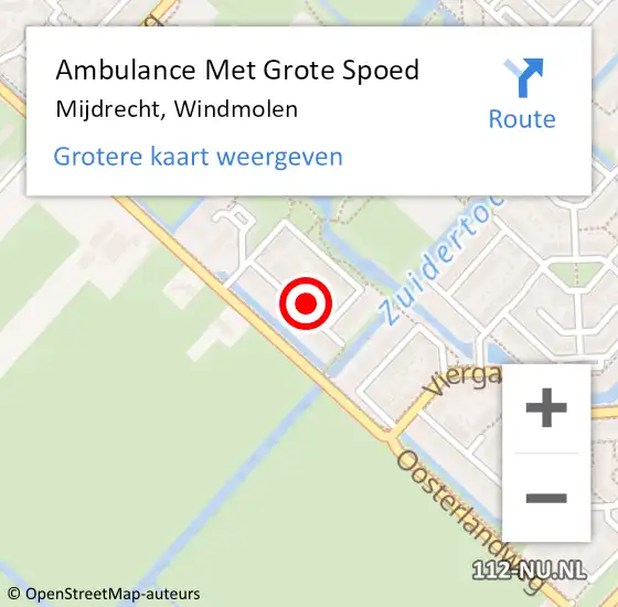 Locatie op kaart van de 112 melding: Ambulance Met Grote Spoed Naar Mijdrecht, Windmolen op 1 april 2018 09:33