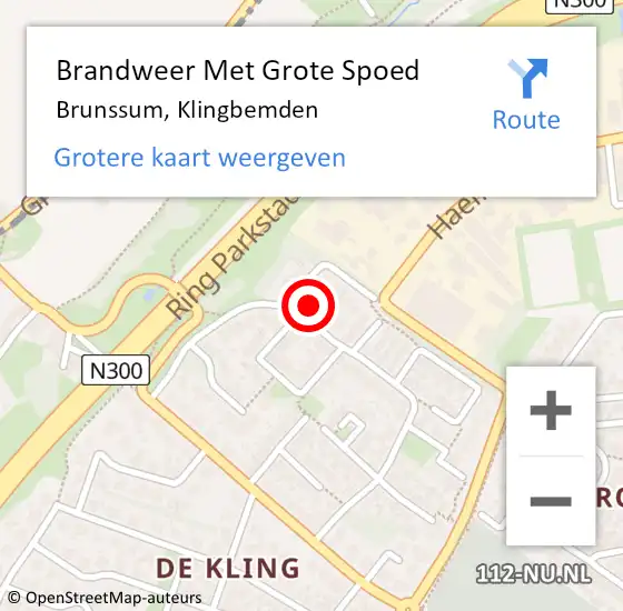 Locatie op kaart van de 112 melding: Brandweer Met Grote Spoed Naar Brunssum, Klingbemden op 1 april 2018 13:41