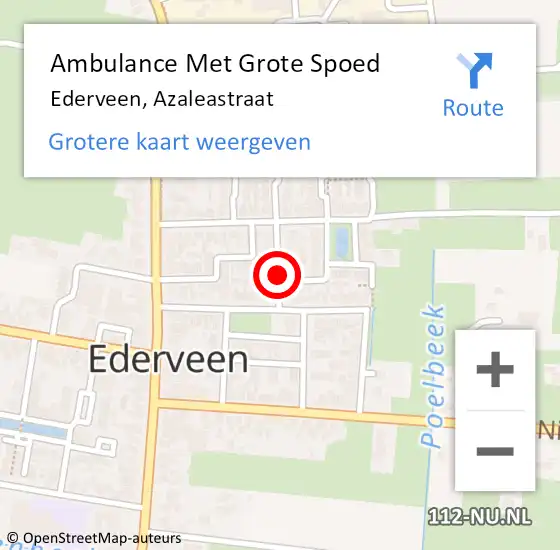 Locatie op kaart van de 112 melding: Ambulance Met Grote Spoed Naar Ederveen, Azaleastraat op 2 april 2018 06:32