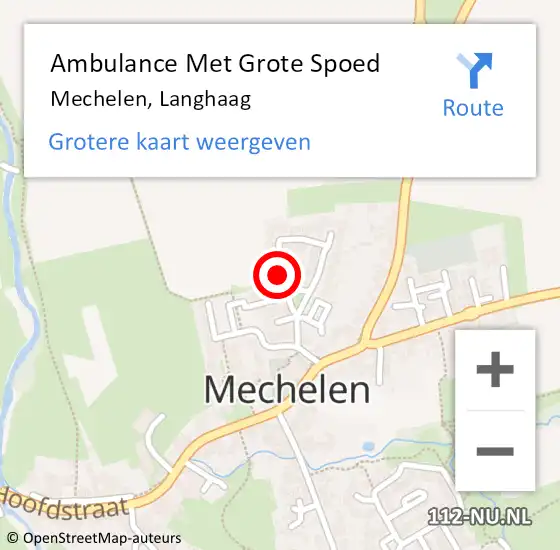 Locatie op kaart van de 112 melding: Ambulance Met Grote Spoed Naar Mechelen, Langhaag op 20 februari 2014 22:03