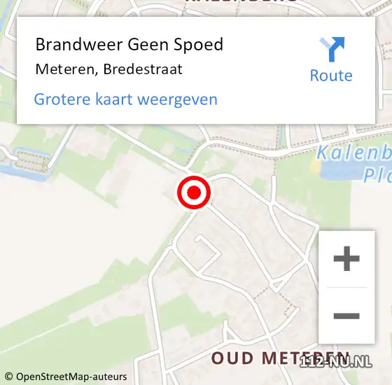 Locatie op kaart van de 112 melding: Brandweer Geen Spoed Naar Meteren, Bredestraat op 20 februari 2014 22:12