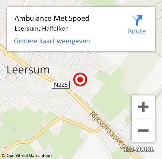 Locatie op kaart van de 112 melding: Ambulance Met Spoed Naar Leersum, Halfeiken op 2 april 2018 15:57