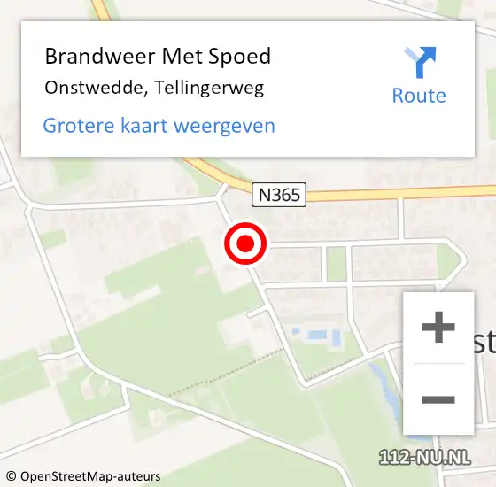 Locatie op kaart van de 112 melding: Brandweer Met Spoed Naar Onstwedde, Tellingerweg op 3 april 2018 07:20