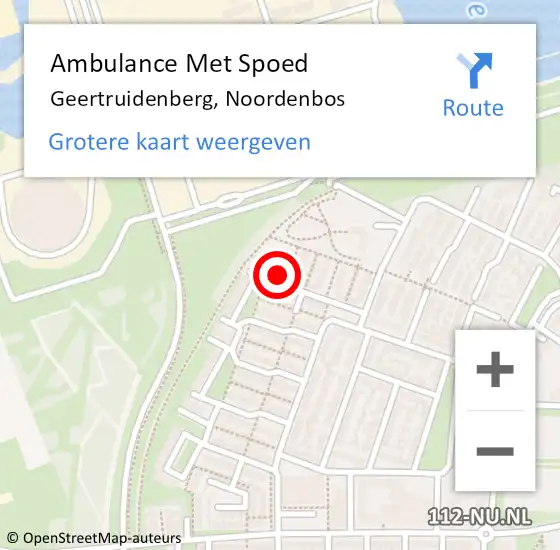 Locatie op kaart van de 112 melding: Ambulance Met Spoed Naar Geertruidenberg, Noordenbos op 3 april 2018 09:07