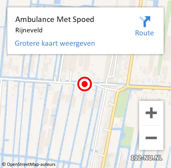 Locatie op kaart van de 112 melding: Ambulance Met Spoed Naar Rijneveld op 3 april 2018 09:46