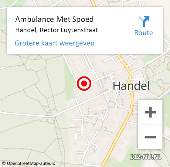 Locatie op kaart van de 112 melding: Ambulance Met Spoed Naar Handel, Rector Luytenstraat op 3 april 2018 17:49