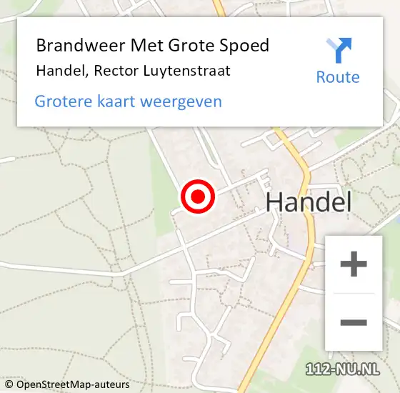 Locatie op kaart van de 112 melding: Brandweer Met Grote Spoed Naar Handel, Rector Luytenstraat op 3 april 2018 17:53