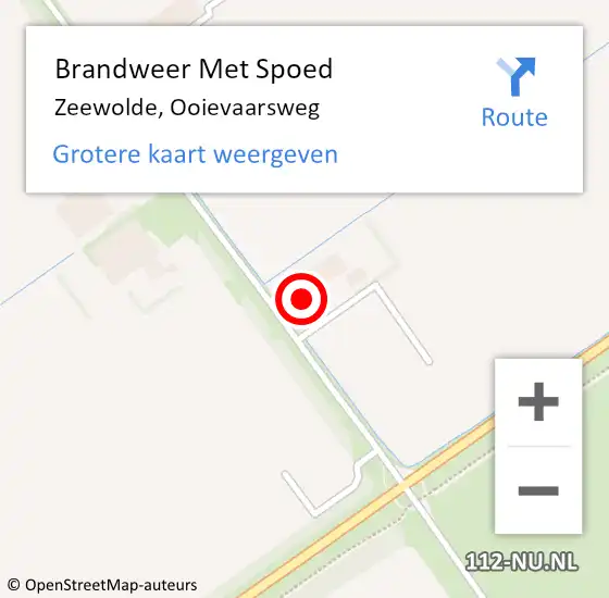 Locatie op kaart van de 112 melding: Brandweer Met Spoed Naar Zeewolde, Ooievaarsweg op 3 april 2018 20:05