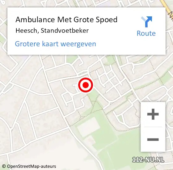 Locatie op kaart van de 112 melding: Ambulance Met Grote Spoed Naar Heesch, Standvoetbeker op 3 april 2018 23:08