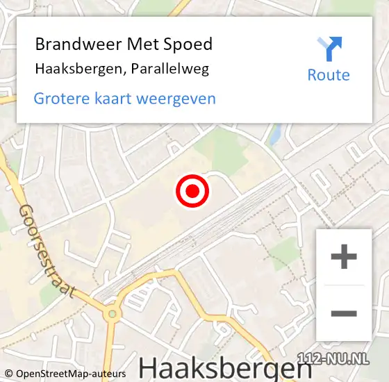 Locatie op kaart van de 112 melding: Brandweer Met Spoed Naar Haaksbergen, Parallelweg op 4 april 2018 10:23