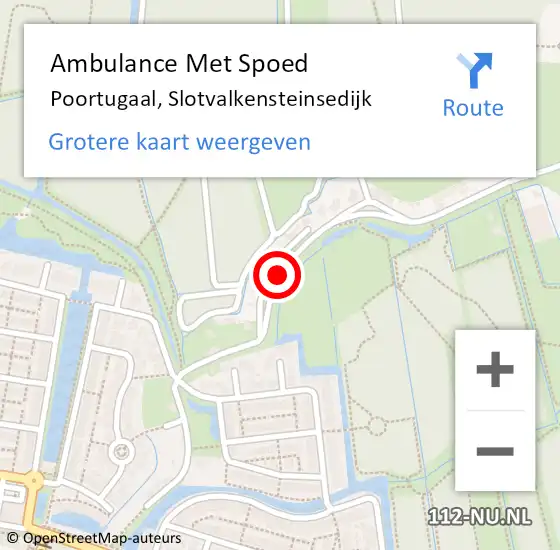 Locatie op kaart van de 112 melding: Ambulance Met Spoed Naar Poortugaal, Slotvalkensteinsedijk op 4 april 2018 17:46