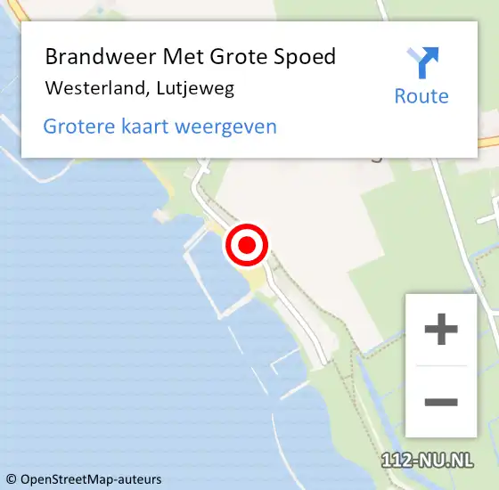 Locatie op kaart van de 112 melding: Brandweer Met Grote Spoed Naar Westerland, Lutjeweg op 4 april 2018 20:33