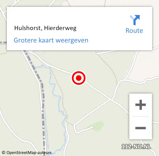 Locatie op kaart van de 112 melding:  Hulshorst, Hierderweg op 21 februari 2014 09:57