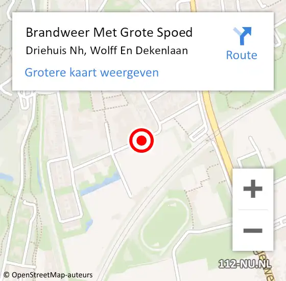 Locatie op kaart van de 112 melding: Brandweer Met Grote Spoed Naar Driehuis Nh, Wolff En Dekenlaan op 6 april 2018 14:44