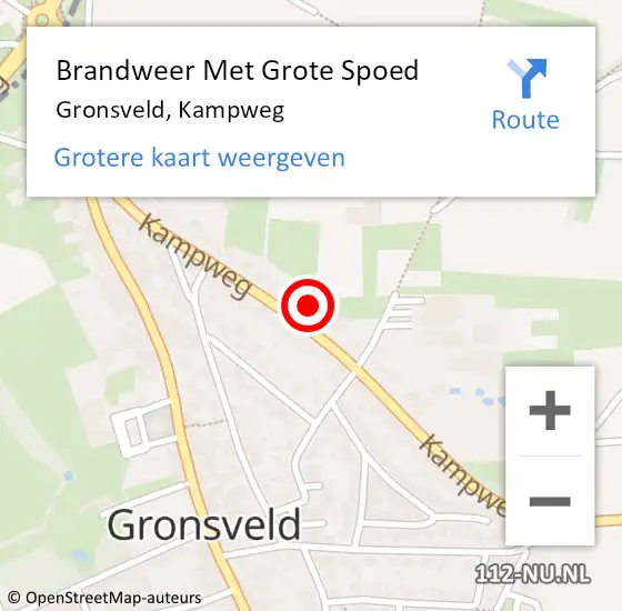 Locatie op kaart van de 112 melding: Brandweer Met Grote Spoed Naar Gronsveld, Kampweg op 6 april 2018 21:29