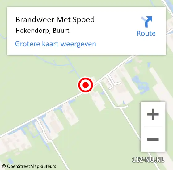 Locatie op kaart van de 112 melding: Brandweer Met Spoed Naar Hekendorp, Buurt op 7 april 2018 12:45