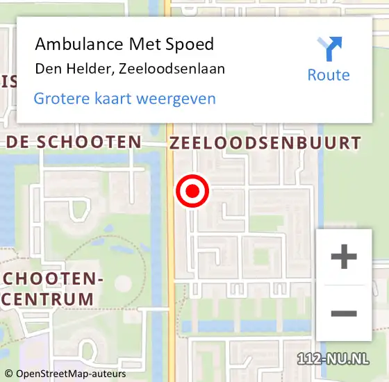 Locatie op kaart van de 112 melding: Ambulance Met Spoed Naar Den Helder, Zeeloodsenlaan op 7 april 2018 14:45