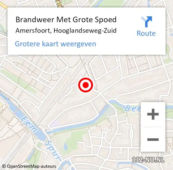 Locatie op kaart van de 112 melding: Brandweer Met Grote Spoed Naar Amersfoort, Hooglandseweg-Zuid op 7 april 2018 16:46