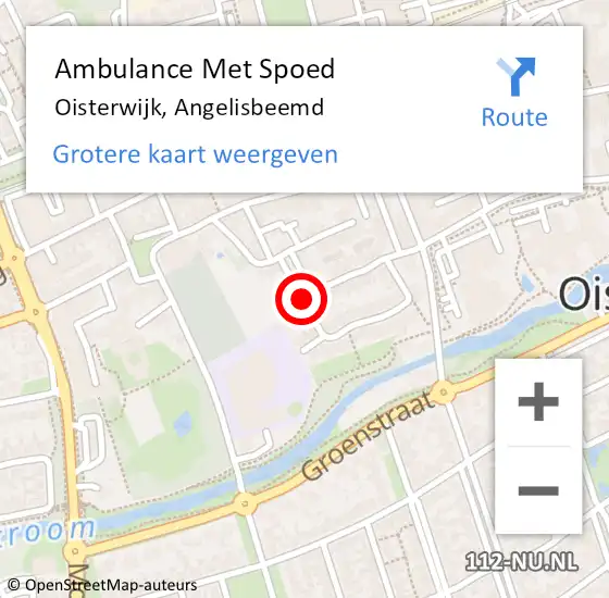 Locatie op kaart van de 112 melding: Ambulance Met Spoed Naar Oisterwijk, Angelisbeemd op 7 april 2018 16:54