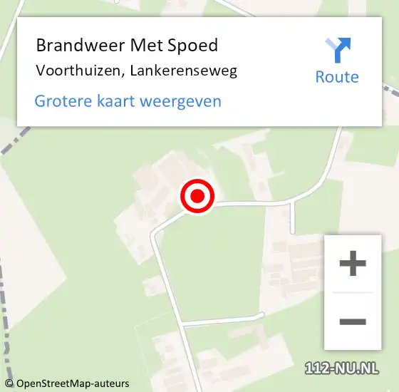 Locatie op kaart van de 112 melding: Brandweer Met Spoed Naar Voorthuizen, Lankerenseweg op 8 april 2018 07:41