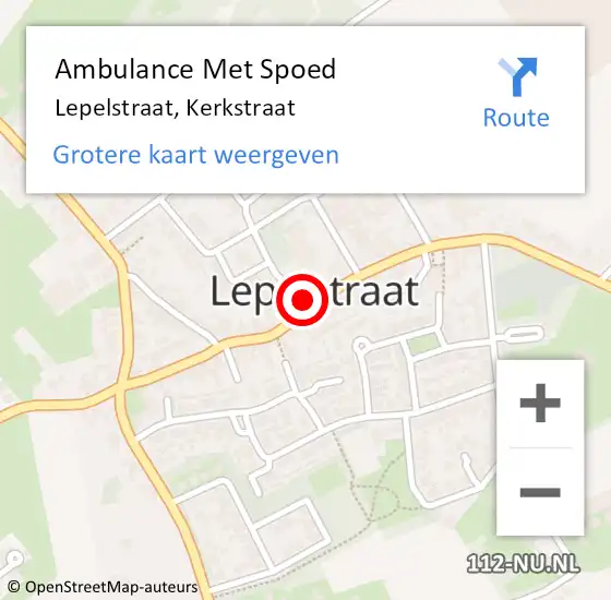 Locatie op kaart van de 112 melding: Ambulance Met Spoed Naar Lepelstraat, Kerkstraat op 8 april 2018 11:10