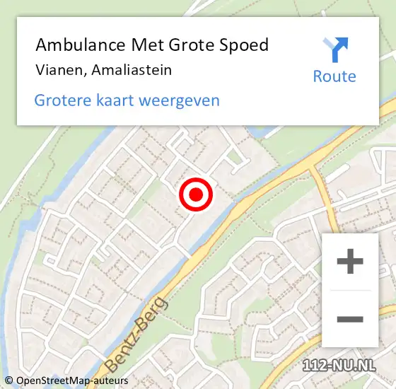 Locatie op kaart van de 112 melding: Ambulance Met Grote Spoed Naar Vianen, Amaliastein op 8 april 2018 12:42