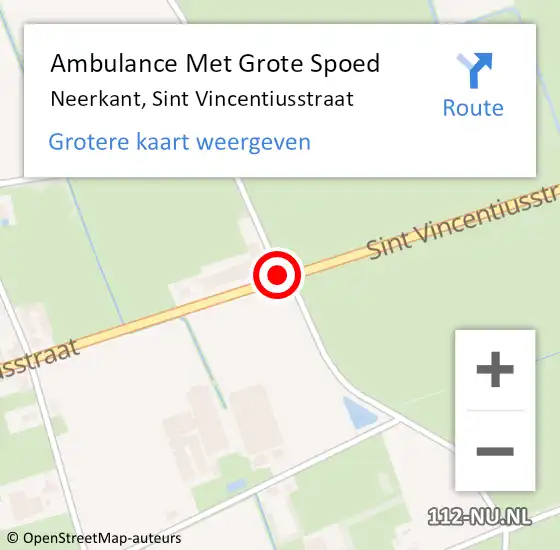 Locatie op kaart van de 112 melding: Ambulance Met Grote Spoed Naar Neerkant, Sint Vincentiusstraat op 8 april 2018 14:36