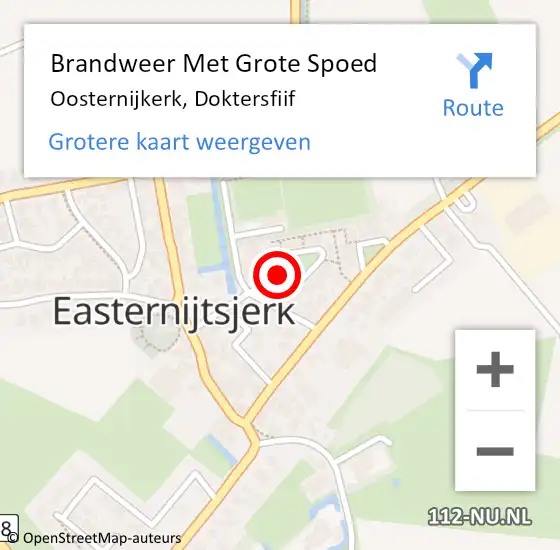 Locatie op kaart van de 112 melding: Brandweer Met Grote Spoed Naar Oosternijkerk, Doktersfiif op 8 april 2018 15:04