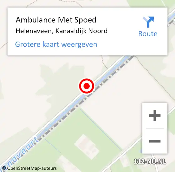 Locatie op kaart van de 112 melding: Ambulance Met Spoed Naar Helenaveen, Kanaaldijk Noord op 8 april 2018 15:37