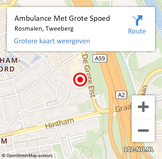 Locatie op kaart van de 112 melding: Ambulance Met Grote Spoed Naar Rosmalen, Tweeberg op 8 april 2018 16:09