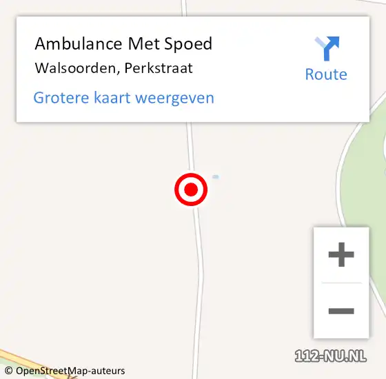 Locatie op kaart van de 112 melding: Ambulance Met Spoed Naar Walsoorden, Perkstraat op 9 april 2018 13:49