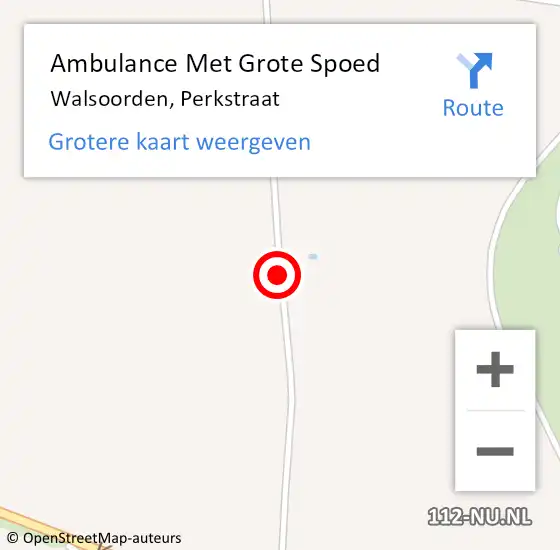 Locatie op kaart van de 112 melding: Ambulance Met Grote Spoed Naar Walsoorden, Perkstraat op 9 april 2018 13:50