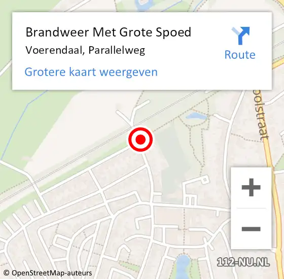 Locatie op kaart van de 112 melding: Brandweer Met Grote Spoed Naar Voerendaal, Parallelweg op 9 april 2018 16:15