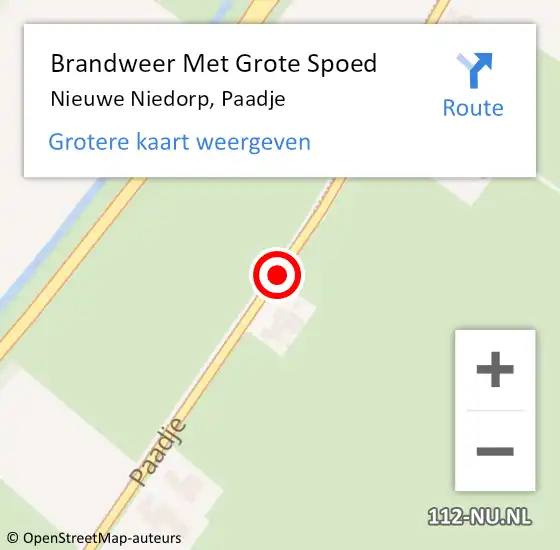 Locatie op kaart van de 112 melding: Brandweer Met Grote Spoed Naar Nieuwe Niedorp, Paadje op 9 april 2018 18:58