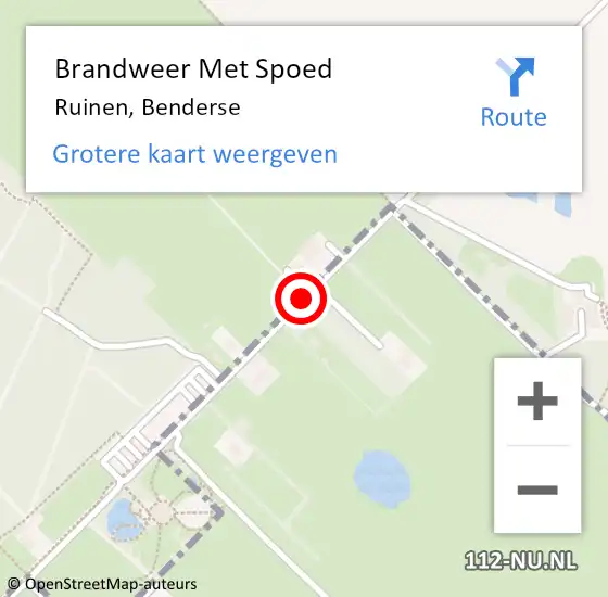 Locatie op kaart van de 112 melding: Brandweer Met Spoed Naar Ruinen, Benderse op 9 april 2018 22:30